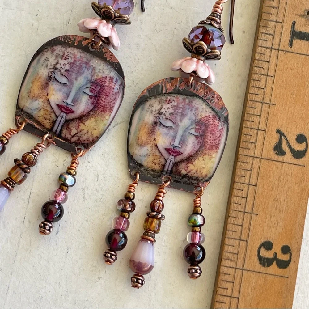 ARTISAN Earrings “Mindful Serenity” - Dangles - Picture 13 of 15